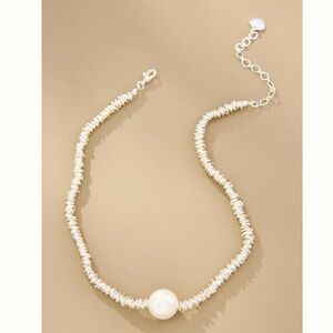 Anthropologie Beaded Pearl Collar Necklace NWT